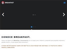 Tablet Screenshot of breakfastproducciones.com